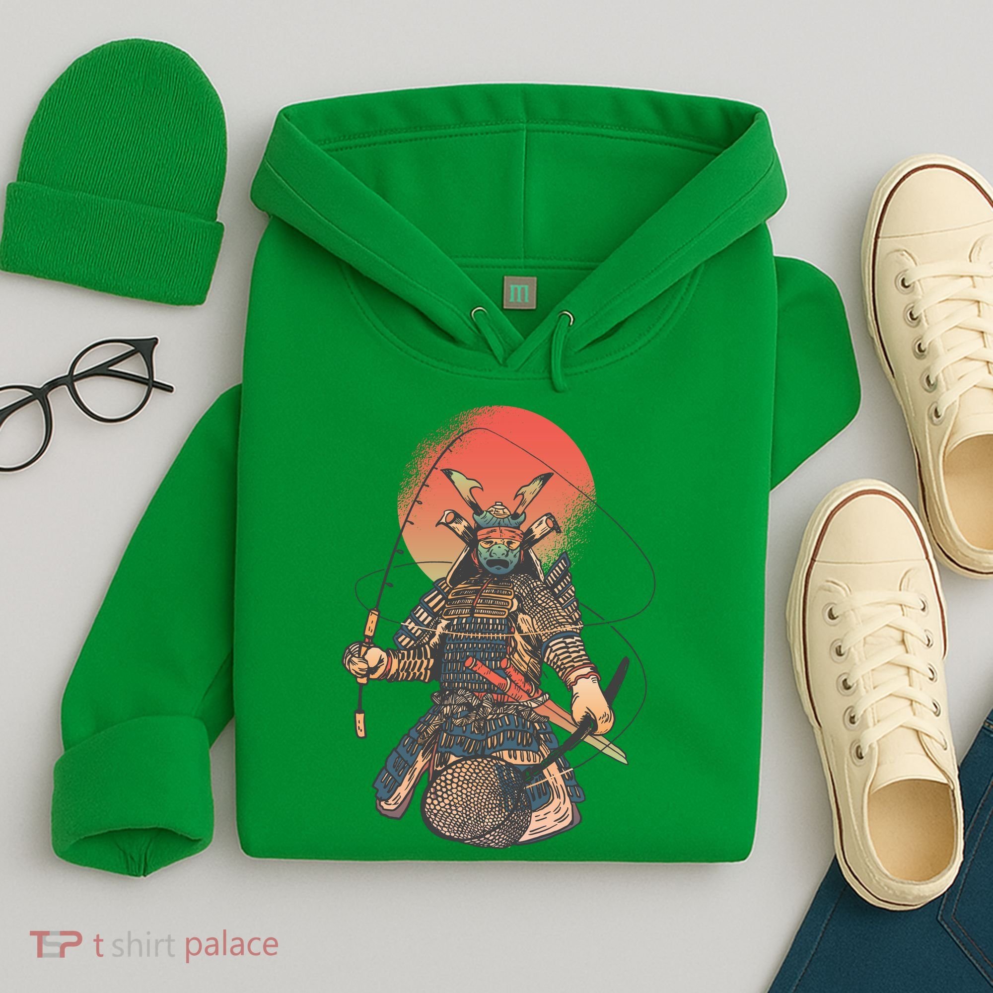 Samurai Warrior Fishing Hoodie