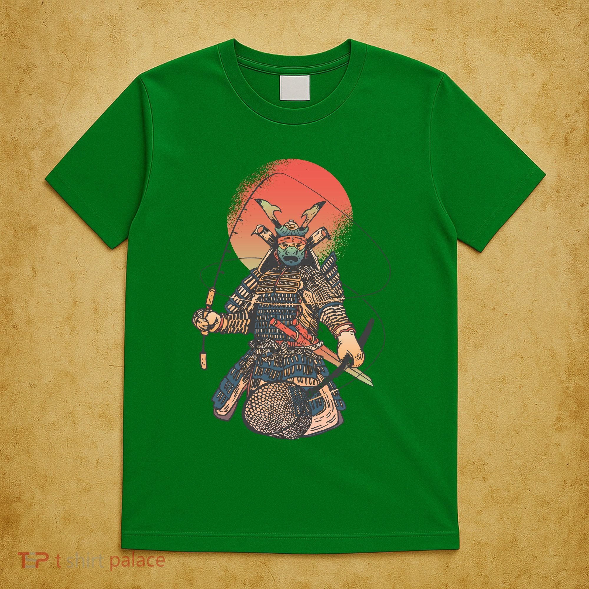 Samurai Warrior Fishing T-Shirt
