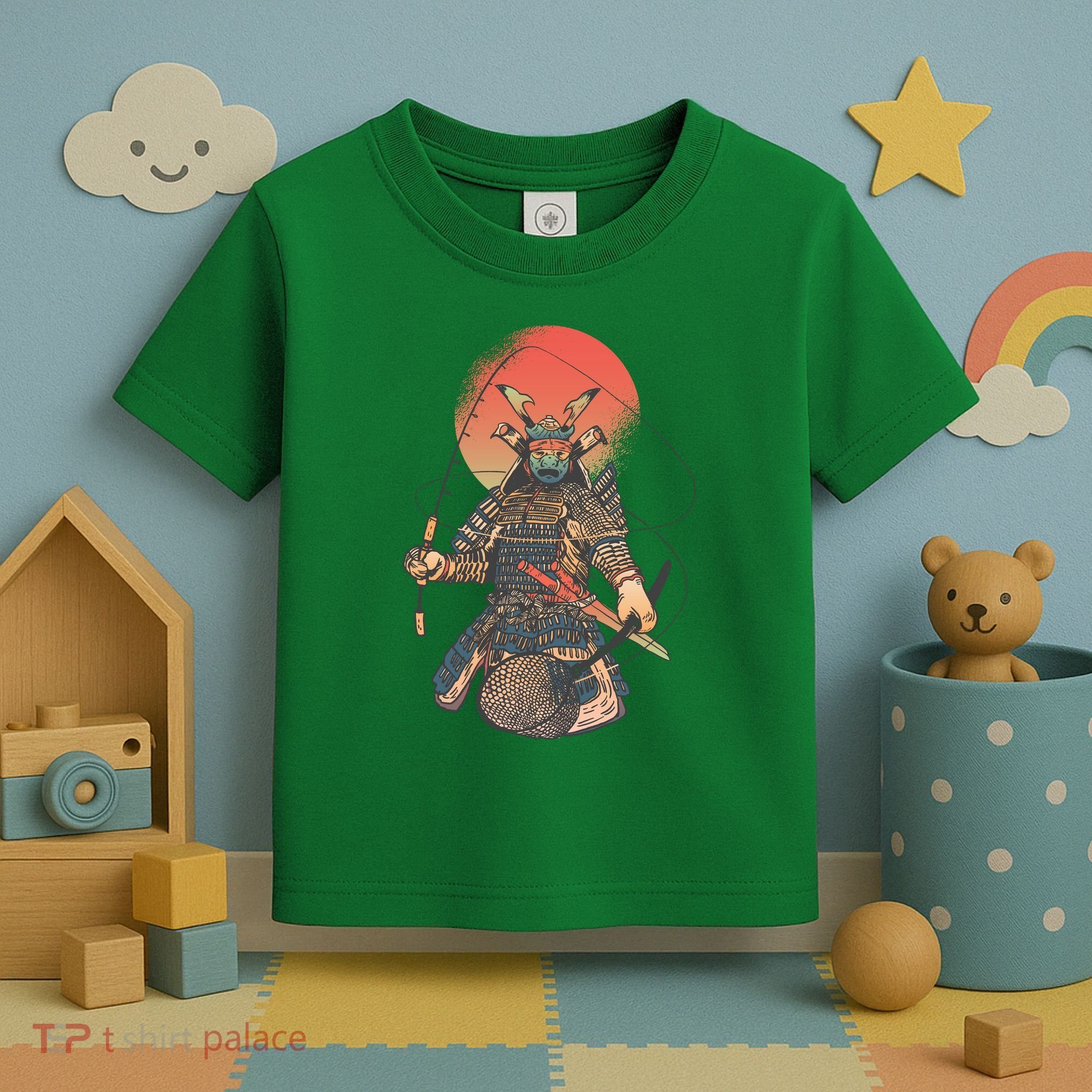 Samurai Warrior Fishing Toddler T-Shirt