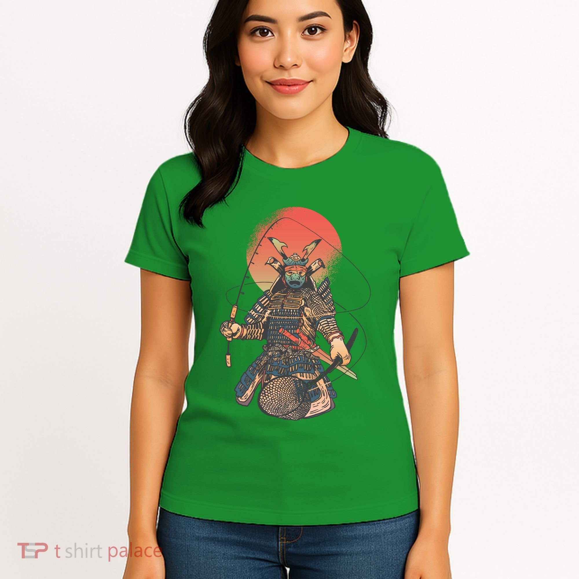 Samurai Warrior Fishing Women's T-Shirt