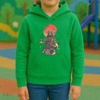 Samurai Warrior Fishing Kids Hoodie thumb 3