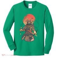 Samurai Warrior Fishing Kids Long Sleeve Shirt thumb 0