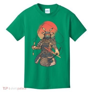 Samurai Warrior Fishing Kids T-Shirt