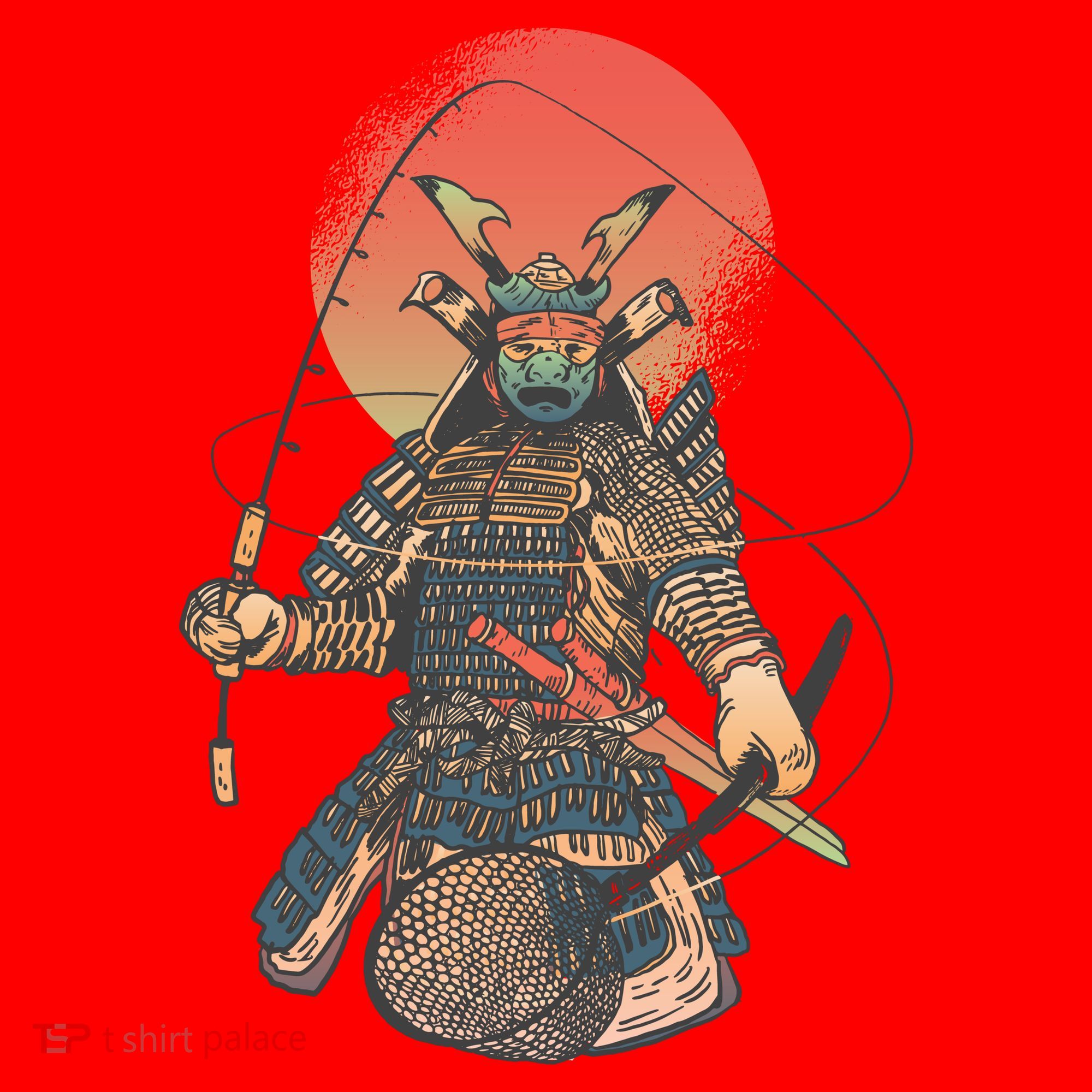 Samurai Warrior Fishing Santa Hat
