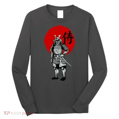 Samurai Warrior Graphic Long Sleeve Shirt