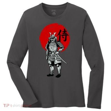 Samurai Warrior Graphic Women's Long Sleeve Shirt
