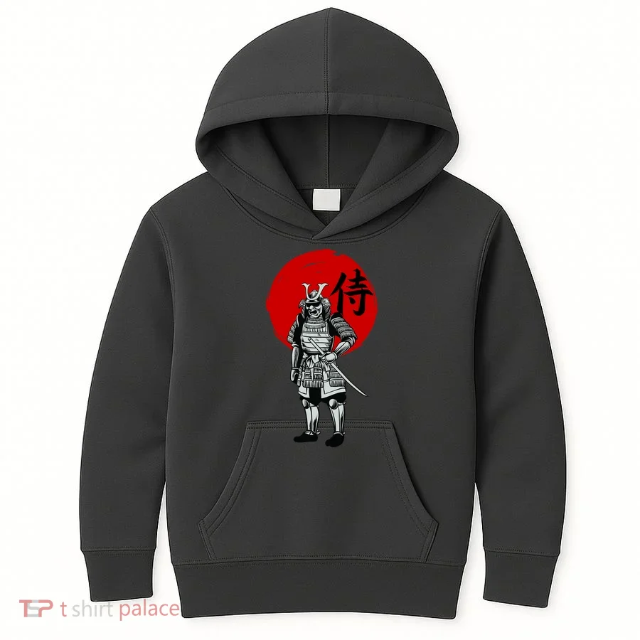 Samurai Warrior Graphic Kids Hoodie