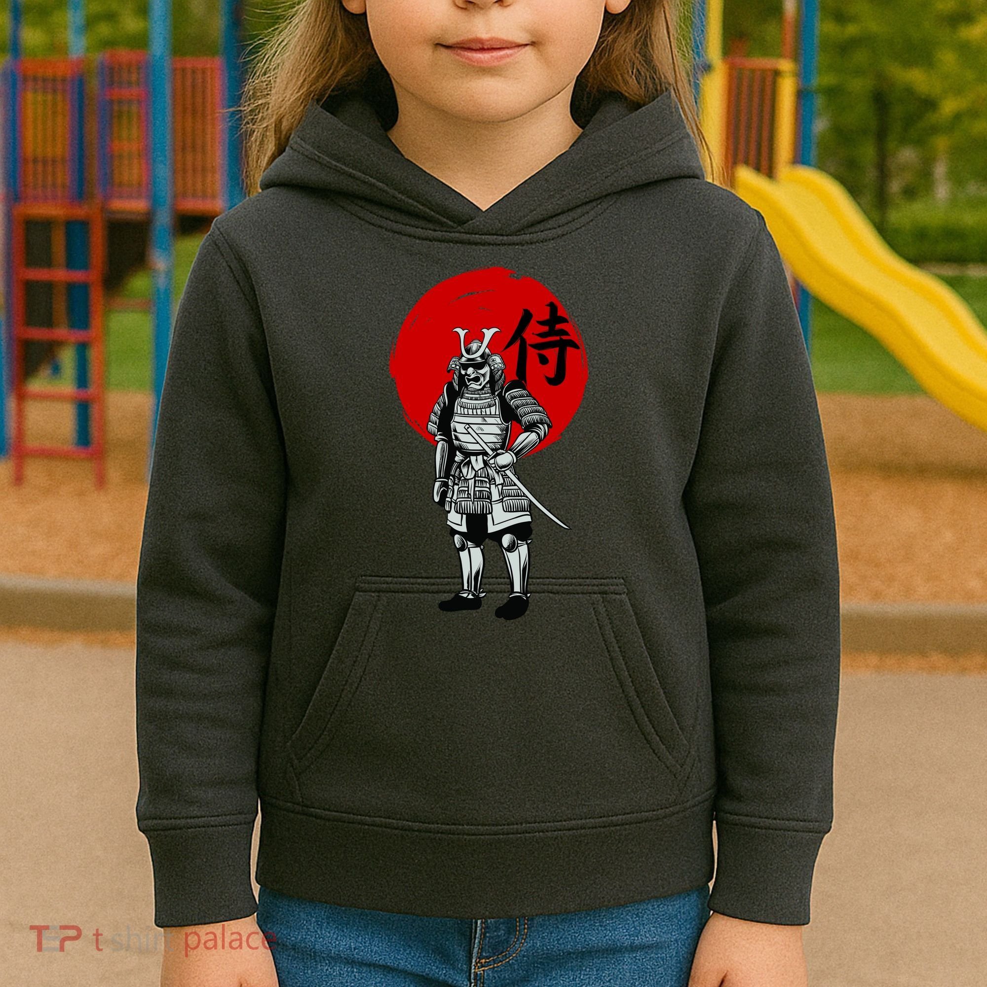 Samurai Warrior Graphic Kids Hoodie