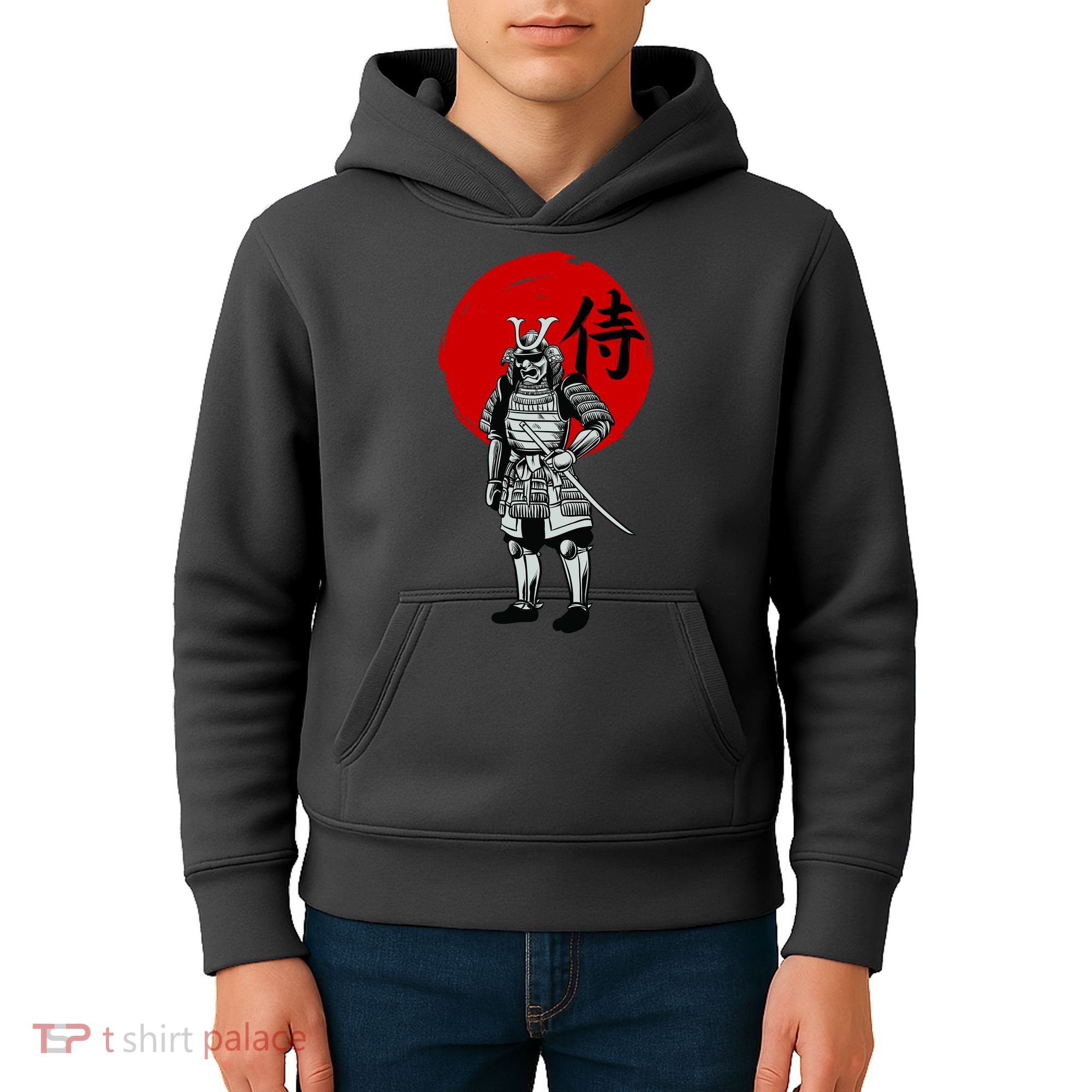Samurai Warrior Graphic Kids Hoodie