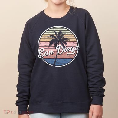 San Diego Palm Tree Vintage Retro Women's Sweatshirt