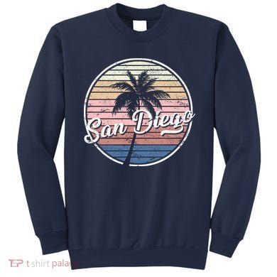San Diego Palm Tree Vintage Retro Sweatshirt