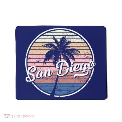 San Diego Palm Tree Vintage Retro Mousepad