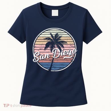 San Diego Palm Tree Vintage Retro Women's T-Shirt