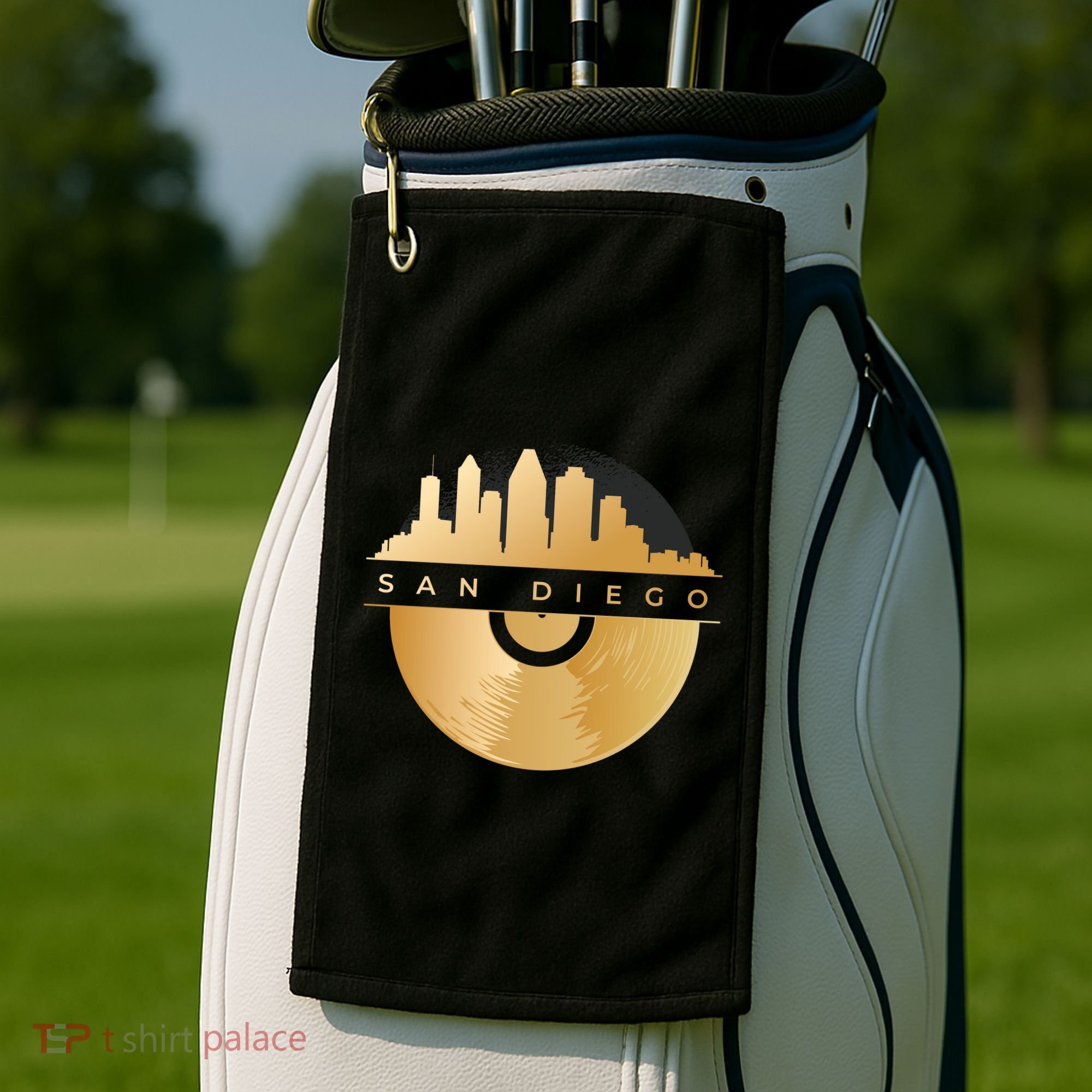 San Diego Vinyl Skyline Golf Towel