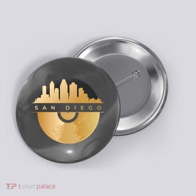 San Diego Vinyl Skyline Button