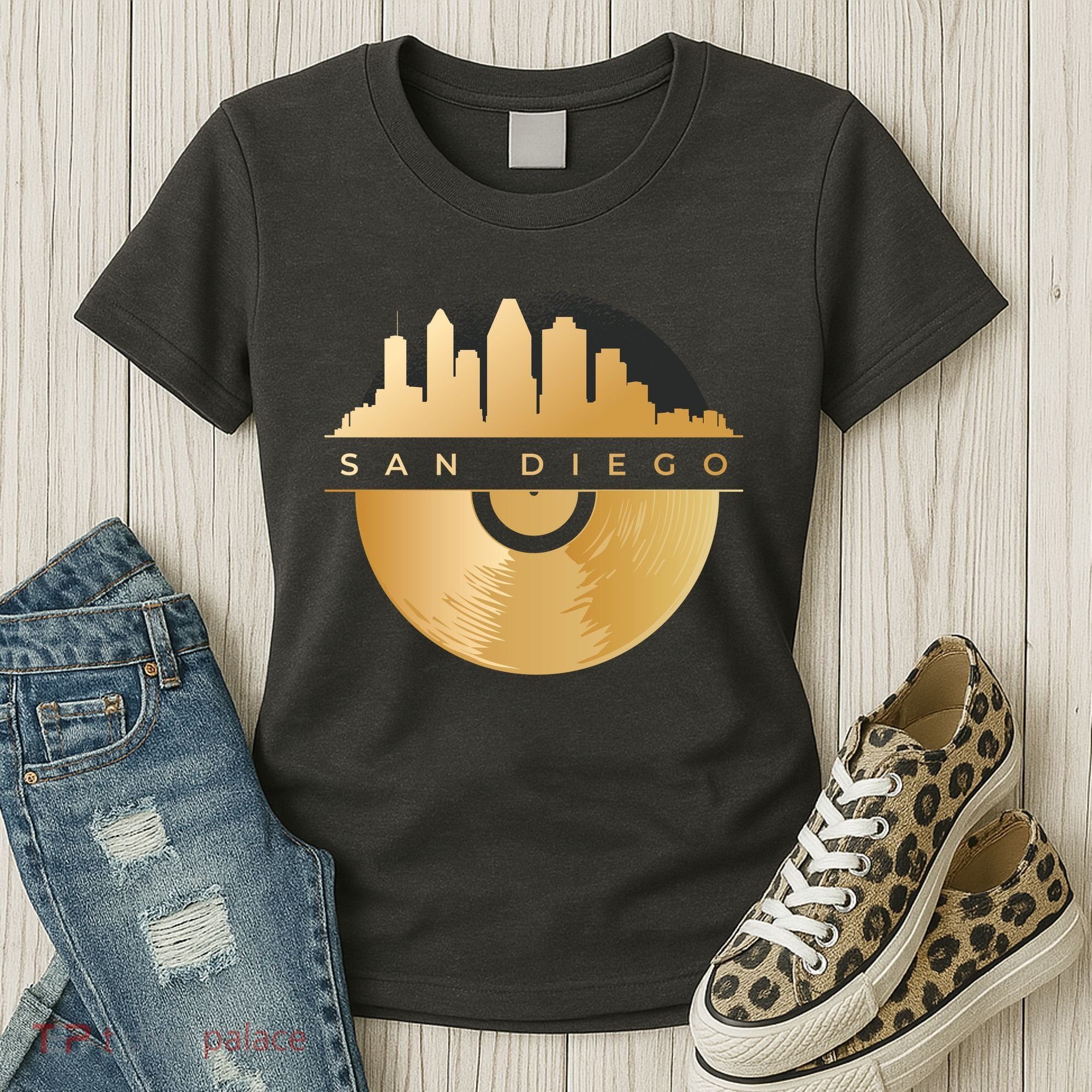 San Diego Vinyl Skyline Women's T-Shirt