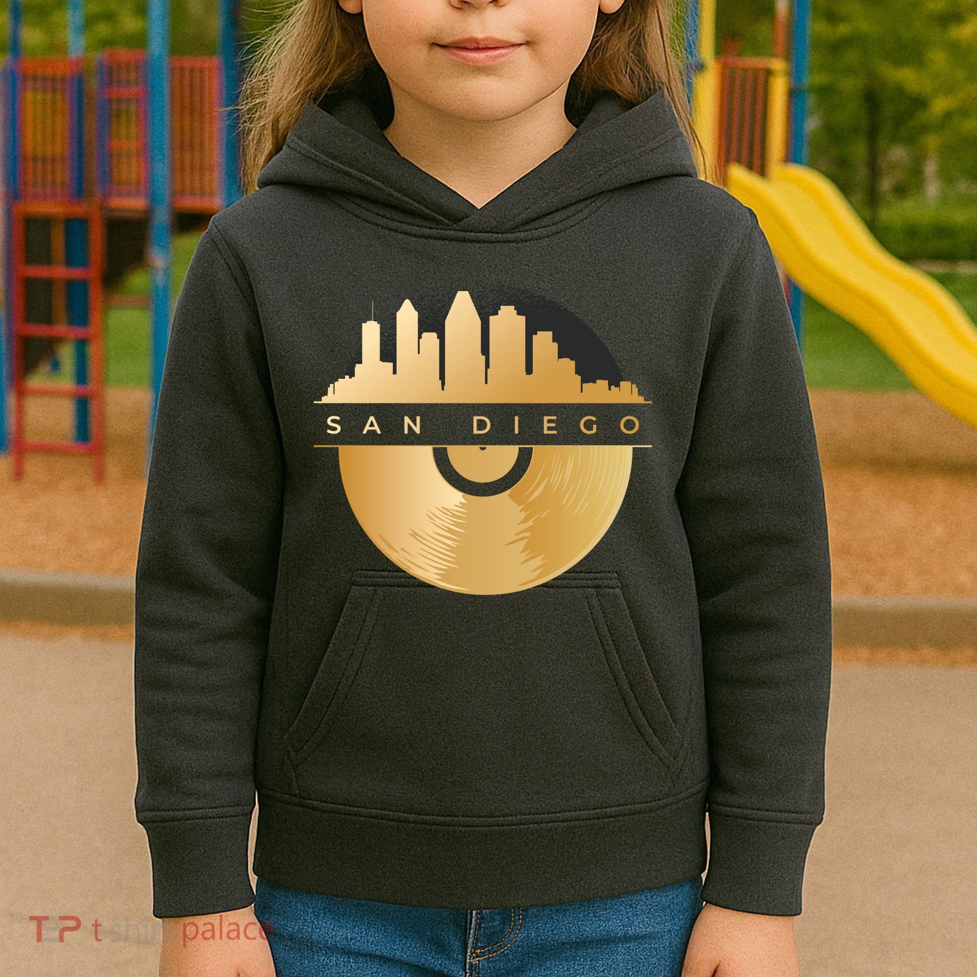 San Diego Vinyl Skyline Kids Hoodie