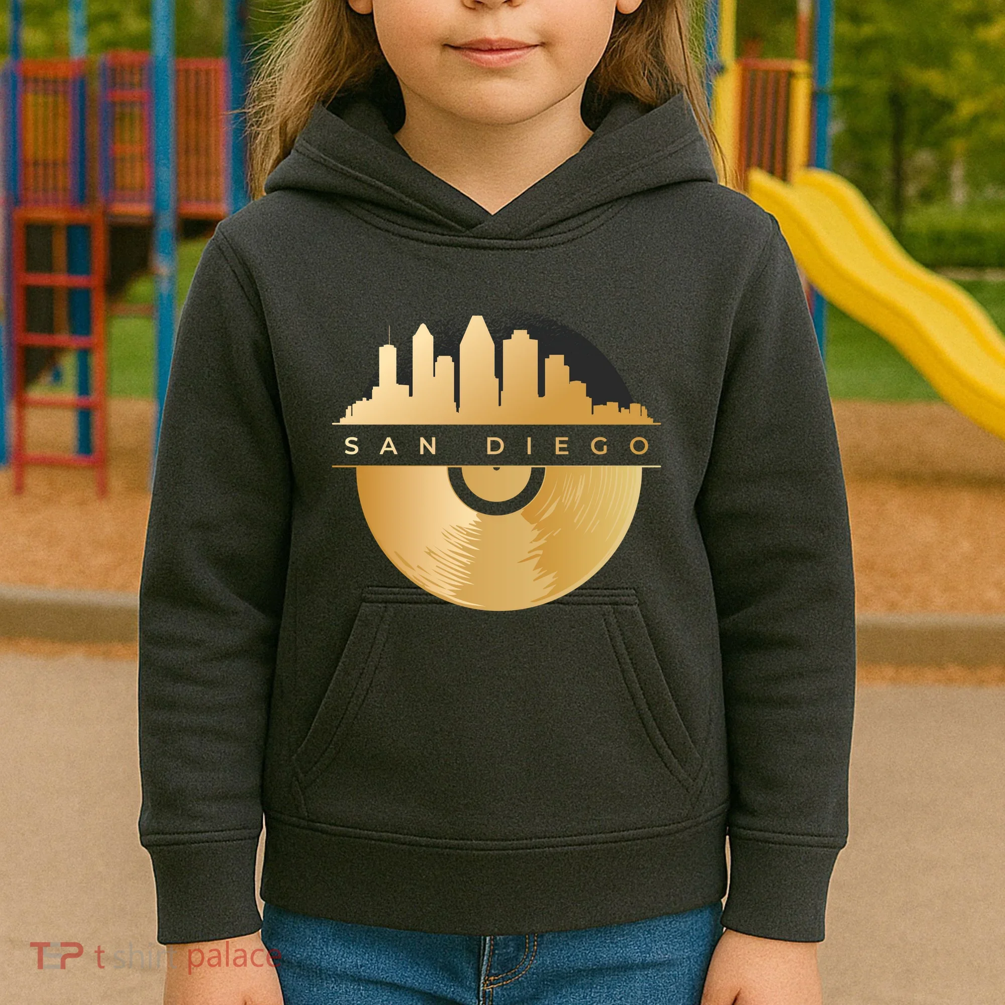 San Diego Vinyl Skyline Kids Hoodie