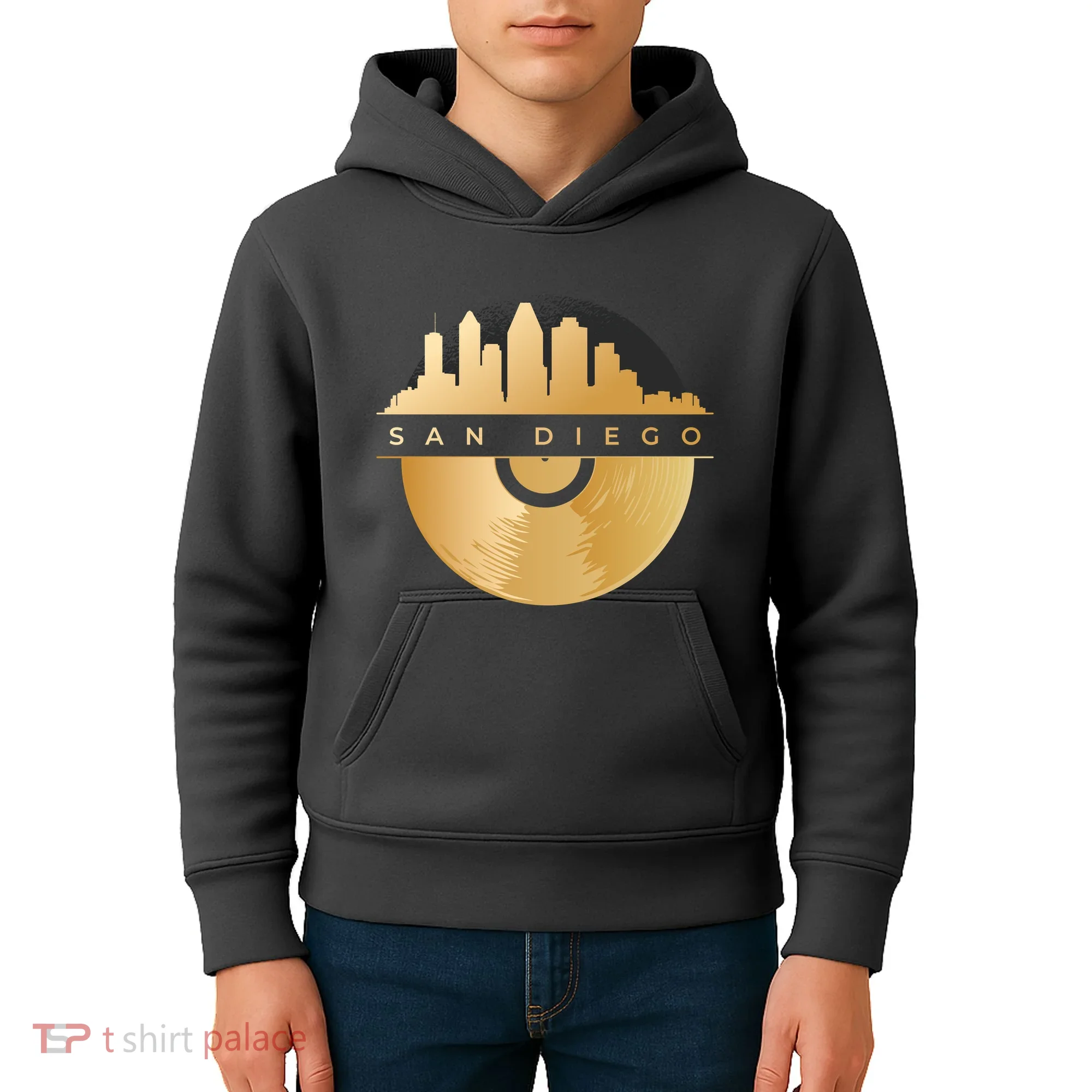San Diego Vinyl Skyline Kids Hoodie