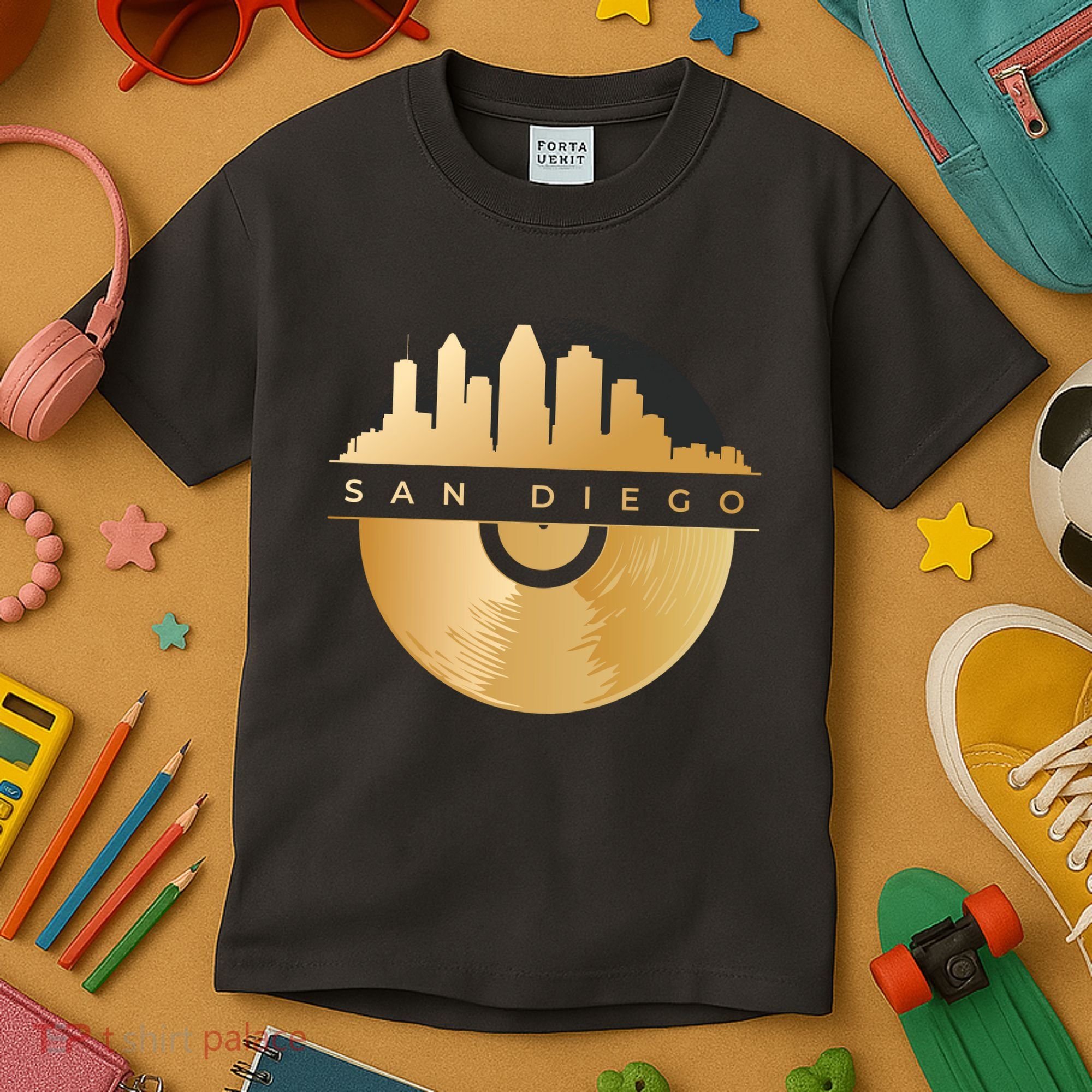 San Diego Vinyl Skyline Kids T-Shirt