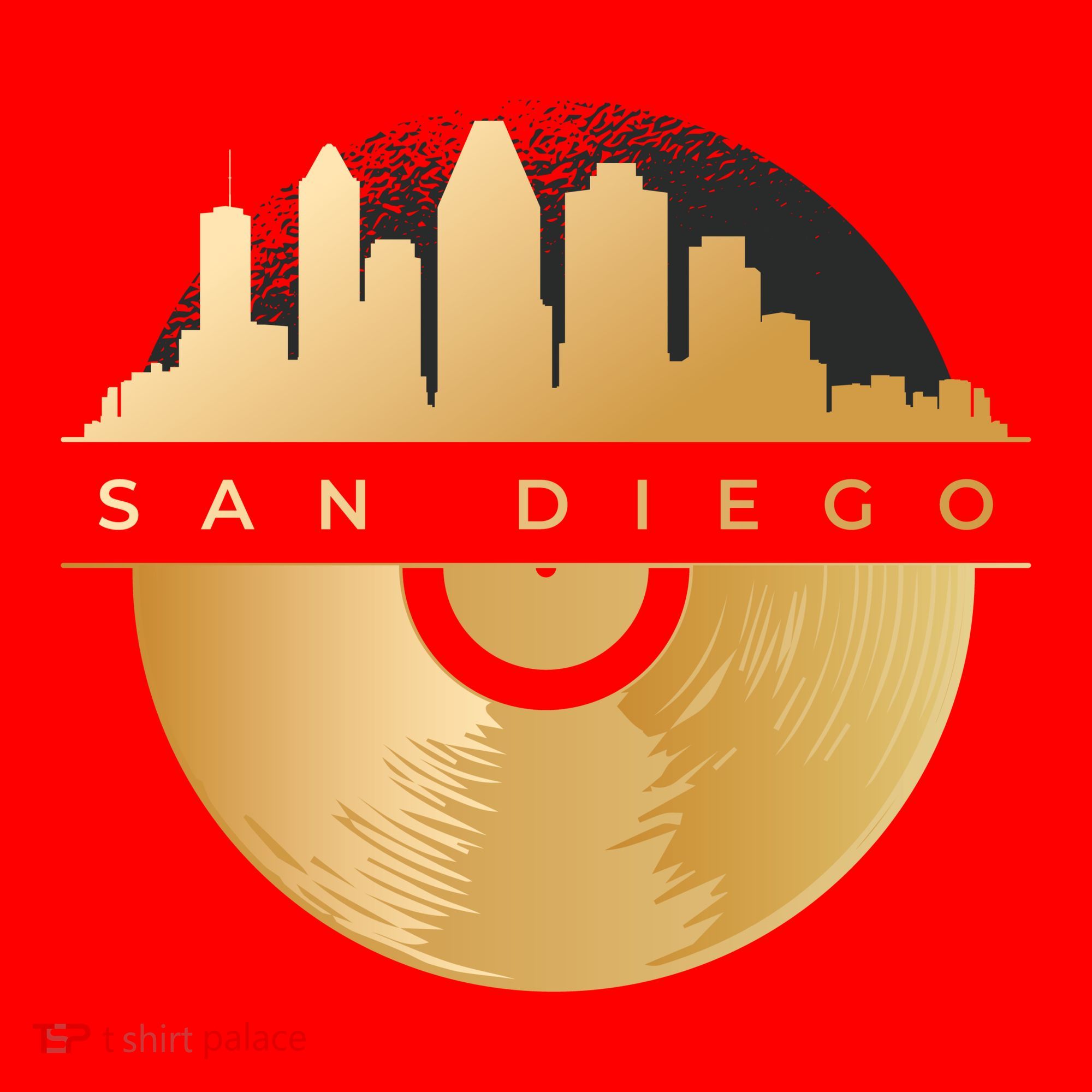 San Diego Vinyl Skyline Santa Hat