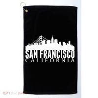 San Francisco California Skyline Golf Towel thumb 0