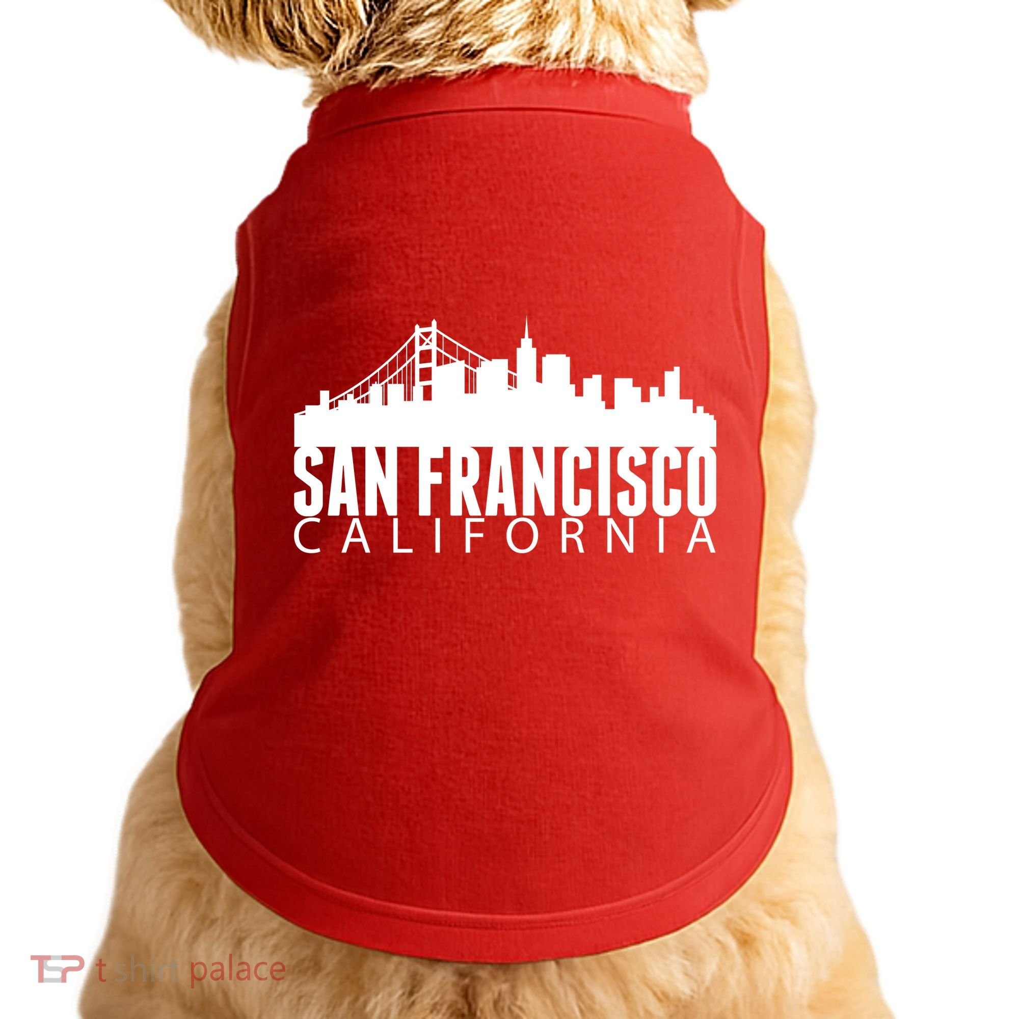 San Francisco California Skyline Doggie Tank