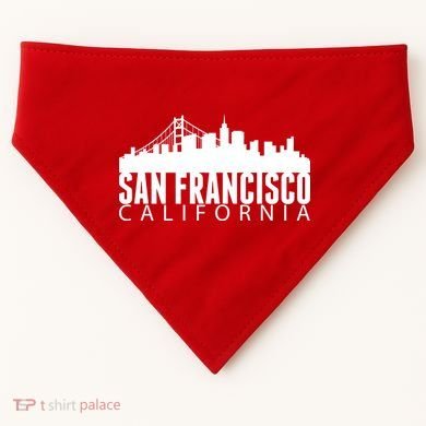 San Francisco California Skyline USA-Made Doggie Bandana