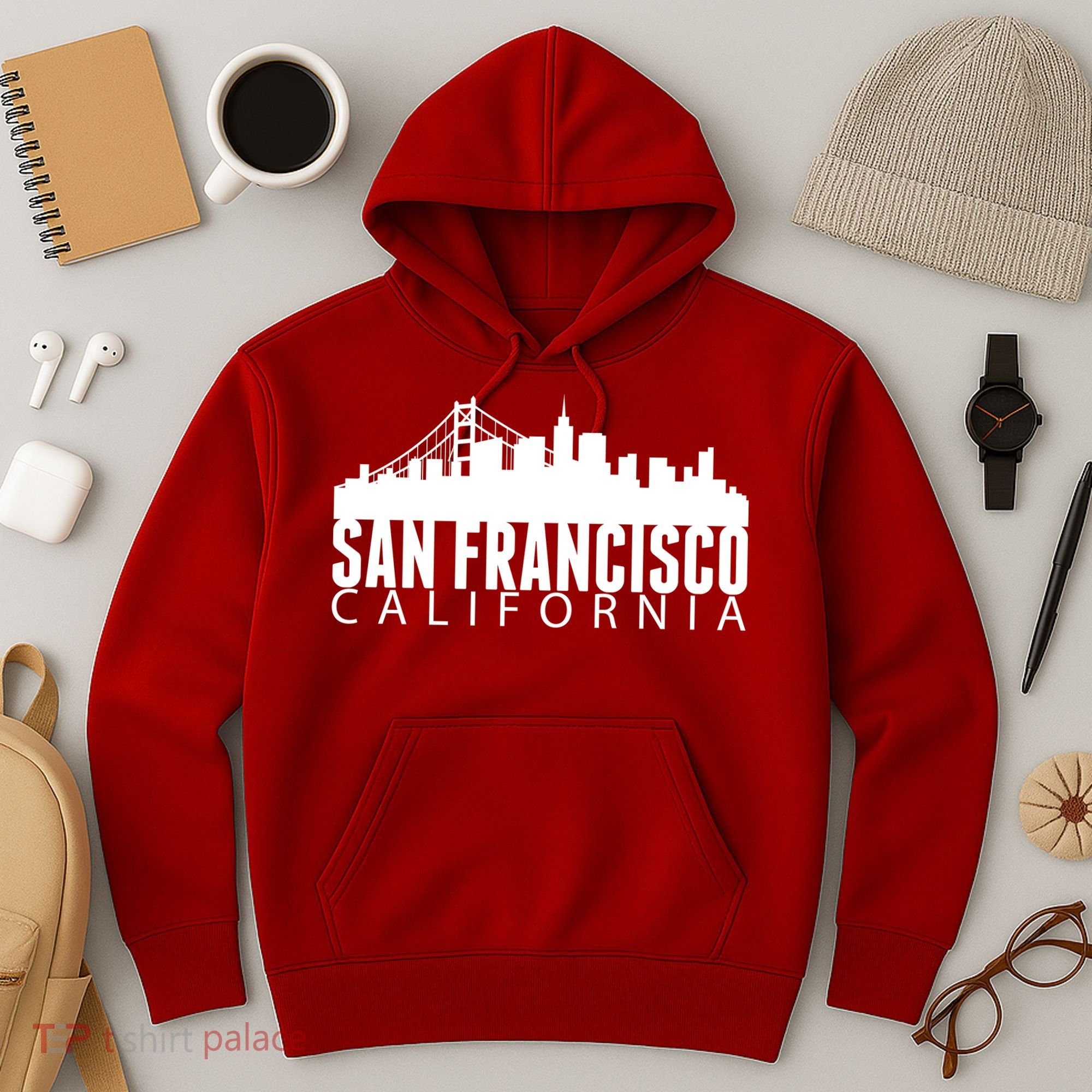 San Francisco California Skyline Hoodie