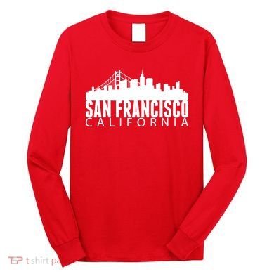 San Francisco California Skyline Long Sleeve Shirt