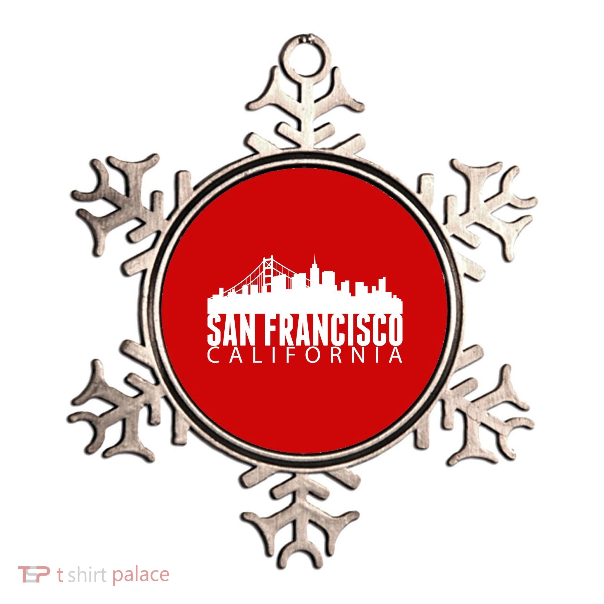San Francisco California Skyline Ornament
