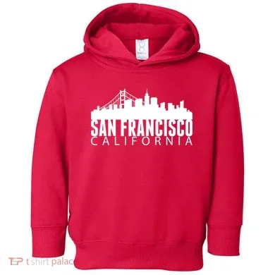 San Francisco California Skyline Toddler Hoodie