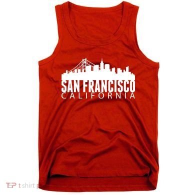 San Francisco California Skyline Tank Top