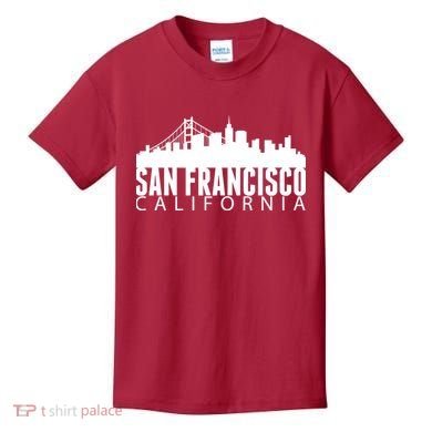 San Francisco California Skyline Kids T-Shirt
