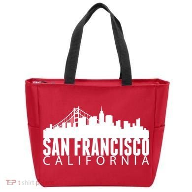 San Francisco California Skyline Tote Bag