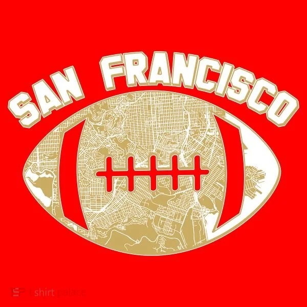 San Francisco Fan Map Football Toddler T-Shirt