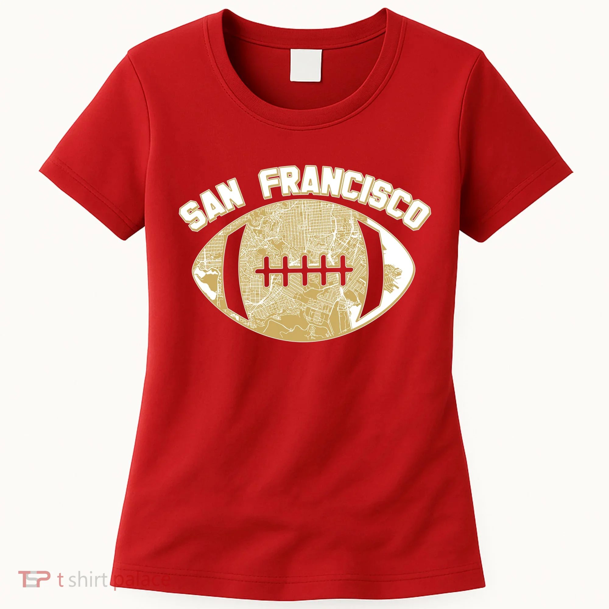 San Francisco Fan Map Football Women's T-Shirt