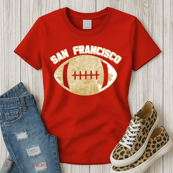 San Francisco Fan Map Football Women's T-Shirt