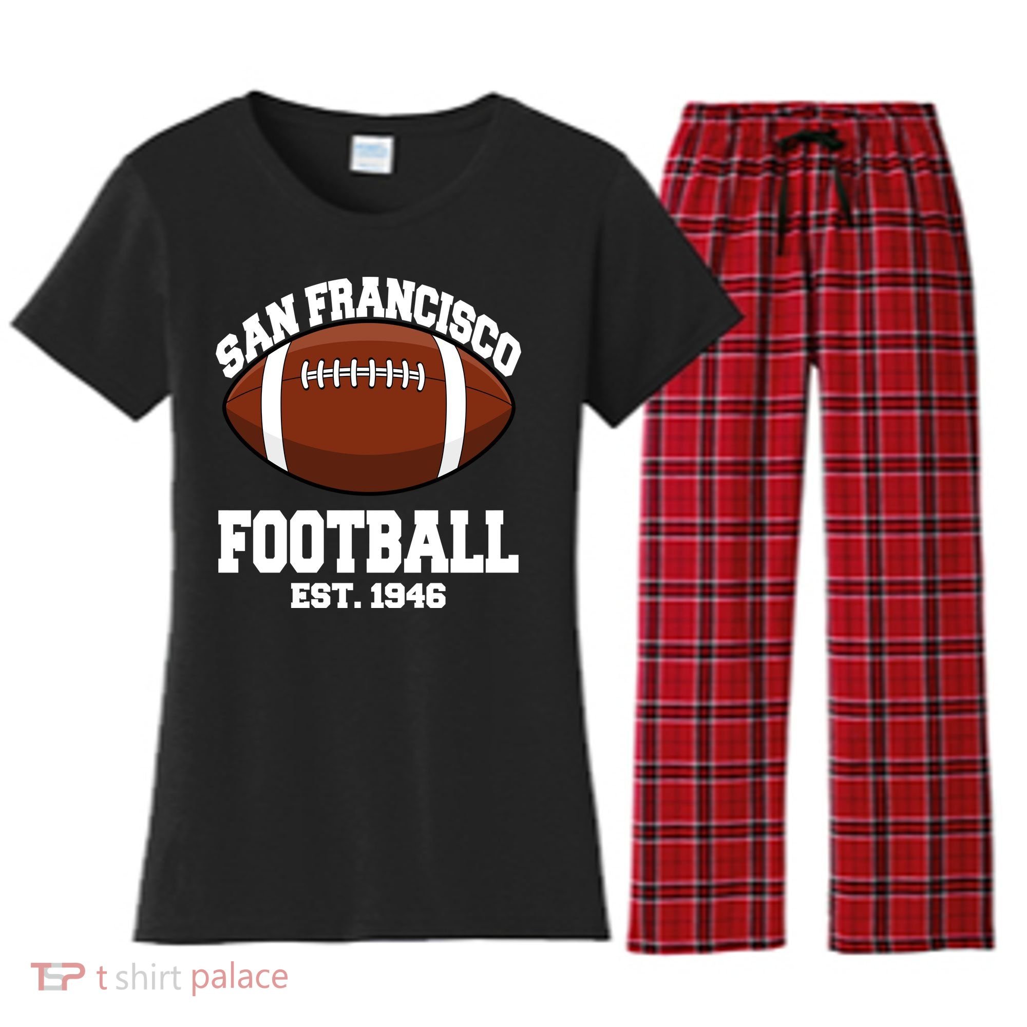 San Francisco Football Est. 1946 Women's Flannel Pajama Set