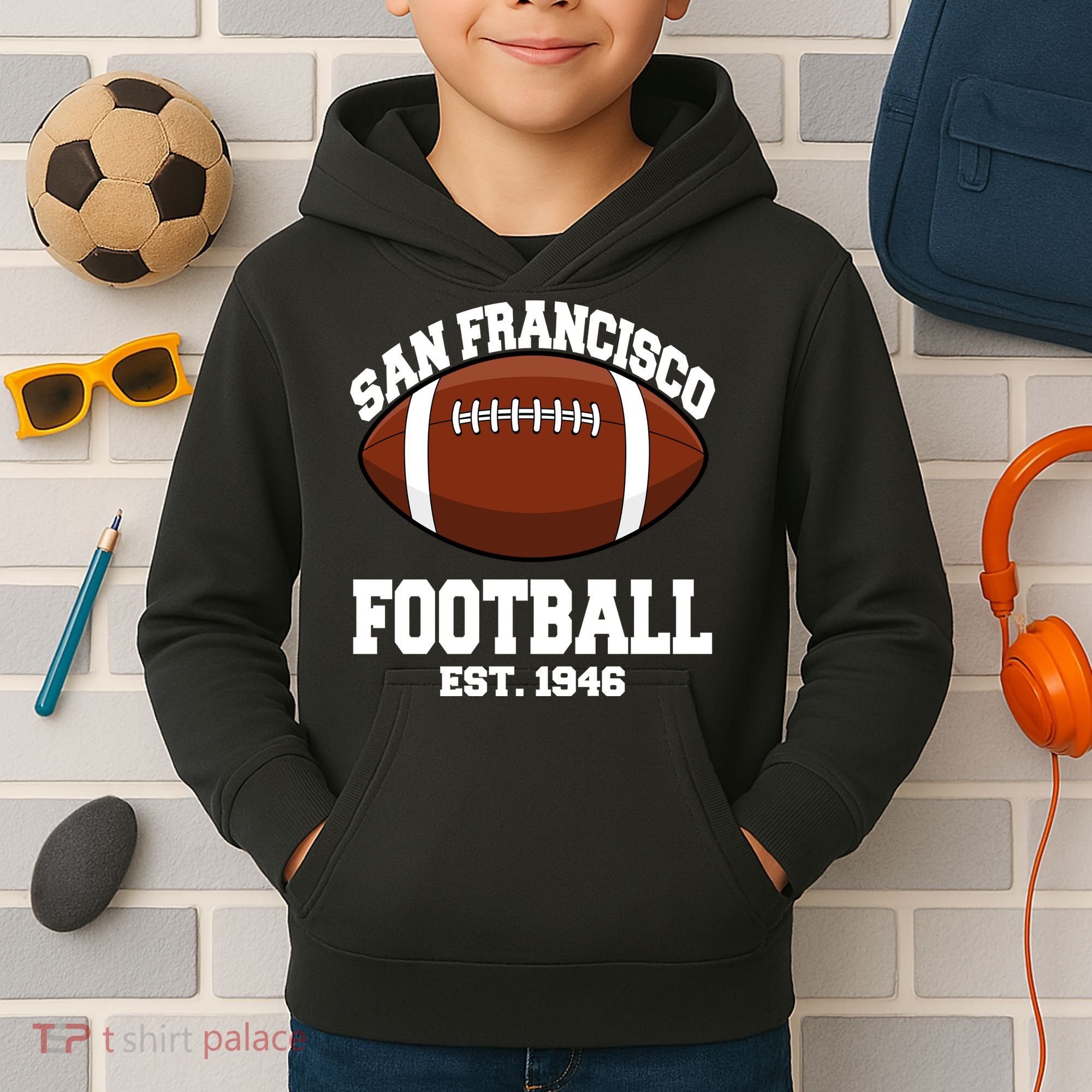 San Francisco Football Est. 1946 Kids Hoodie