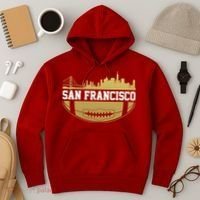 San Francisco Football Skyline Hoodie thumb 3