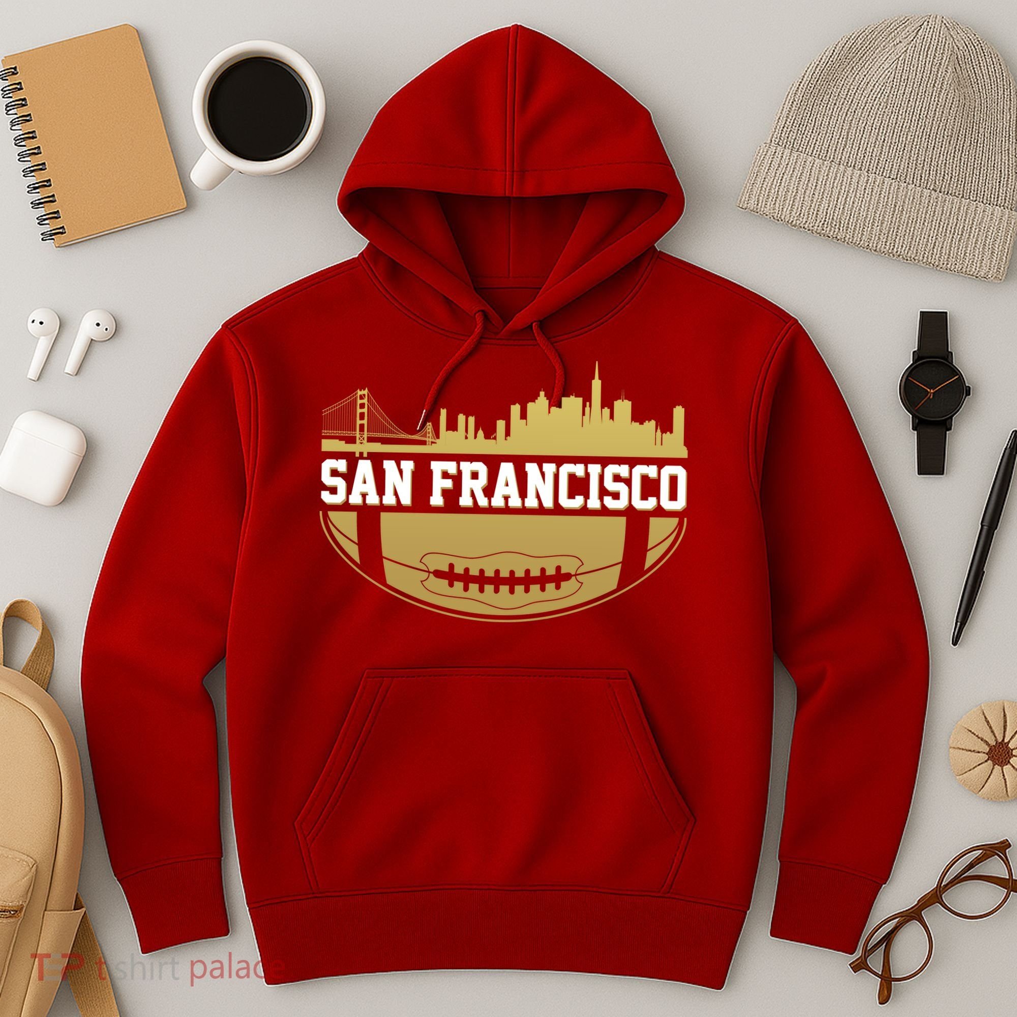 San Francisco Football Skyline Hoodie