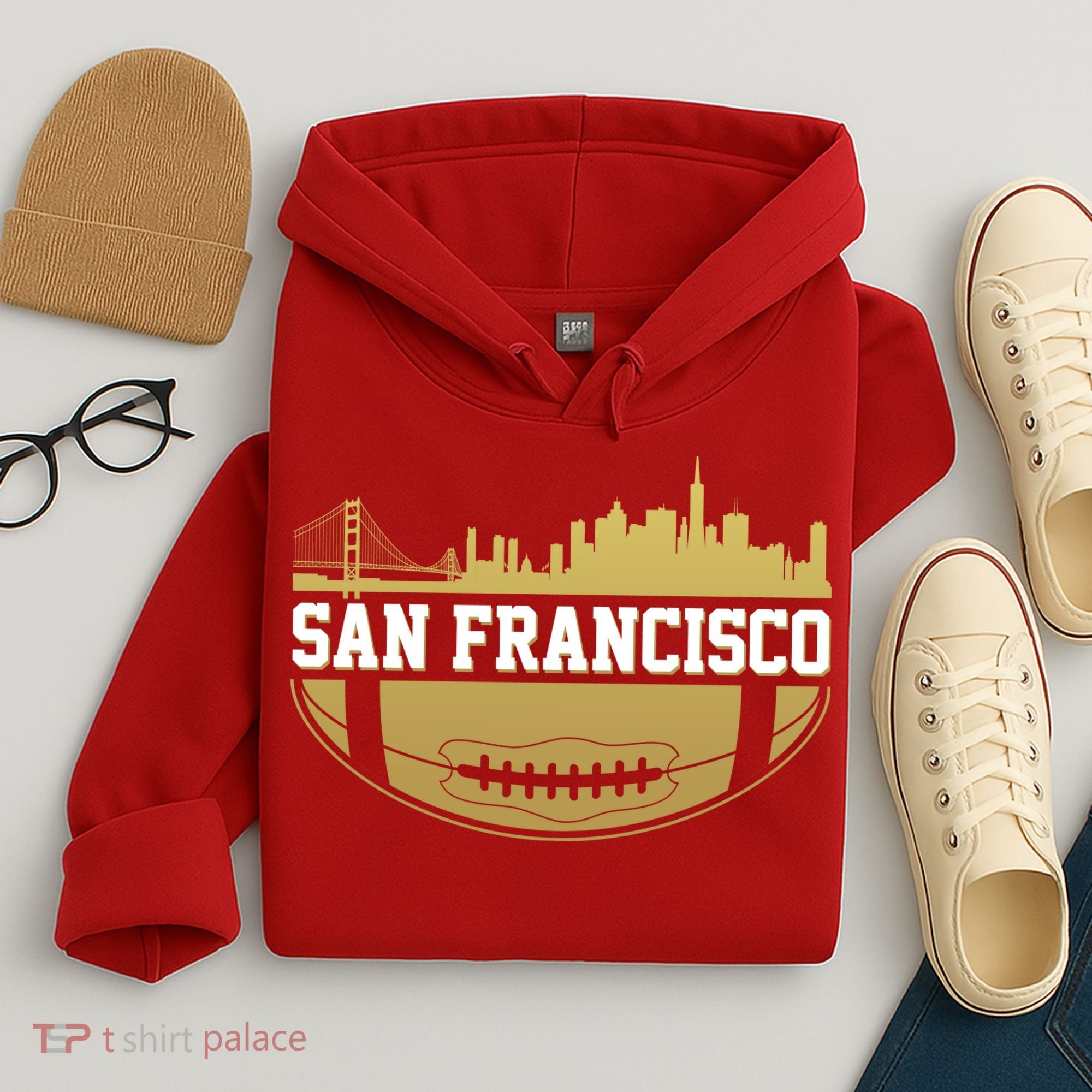 San Francisco Football Skyline Hoodie