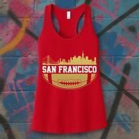 San Francisco Football Skyline Women's Tank Top thumb 3