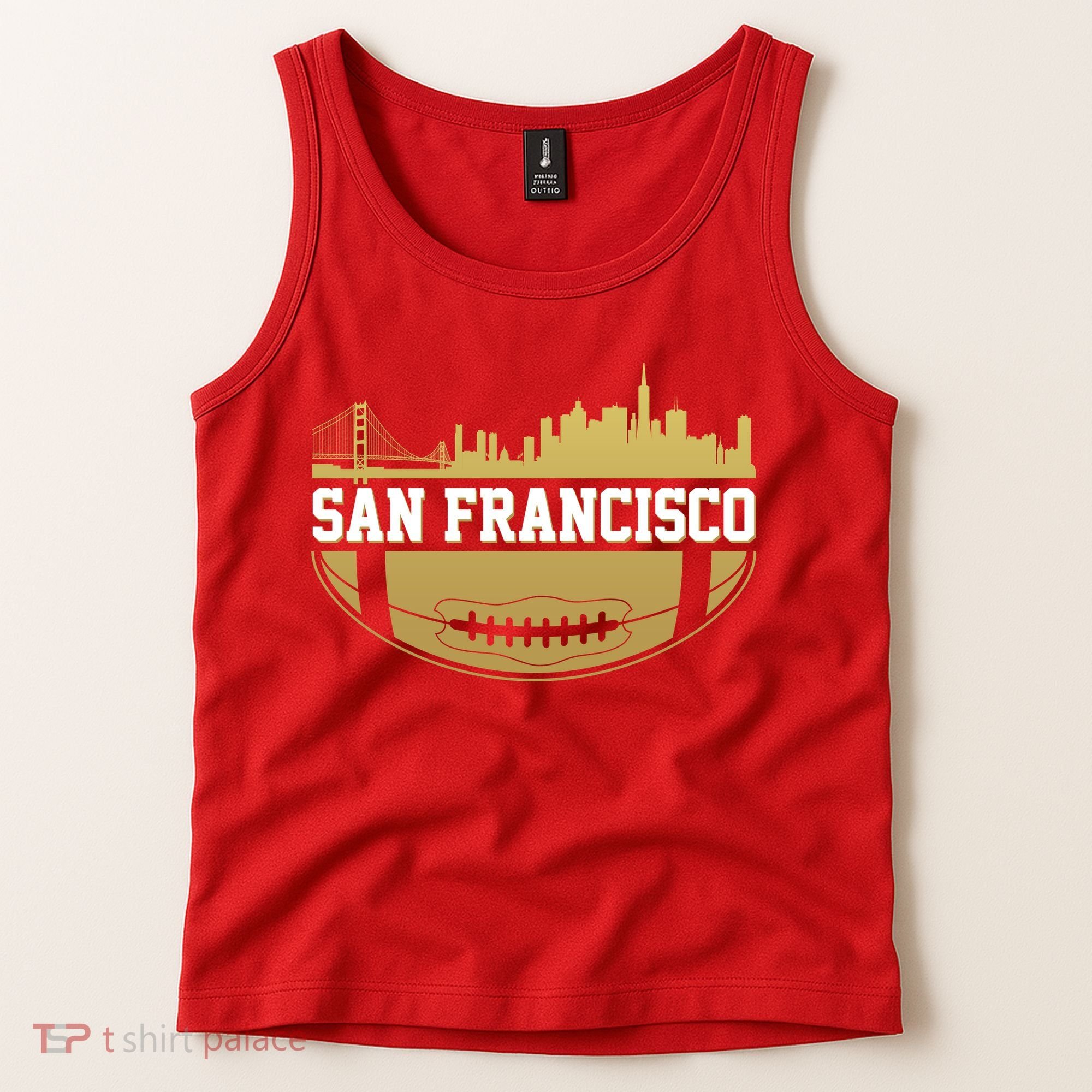 San Francisco Football Skyline Tank Top