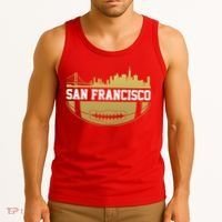 San Francisco Football Skyline Tank Top thumb 3