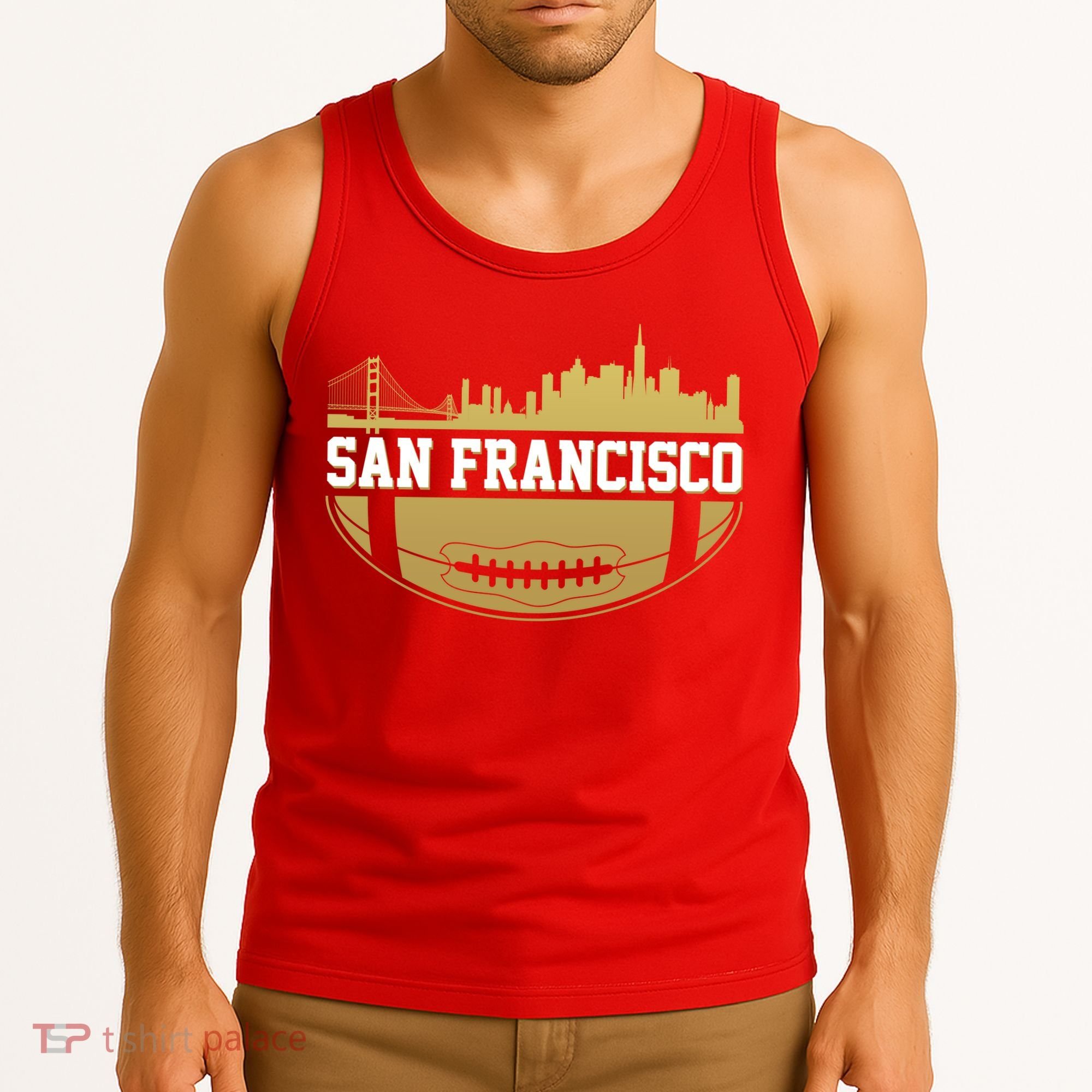 San Francisco Football Skyline Tank Top