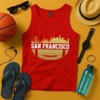 San Francisco Football Skyline Tank Top thumb 4