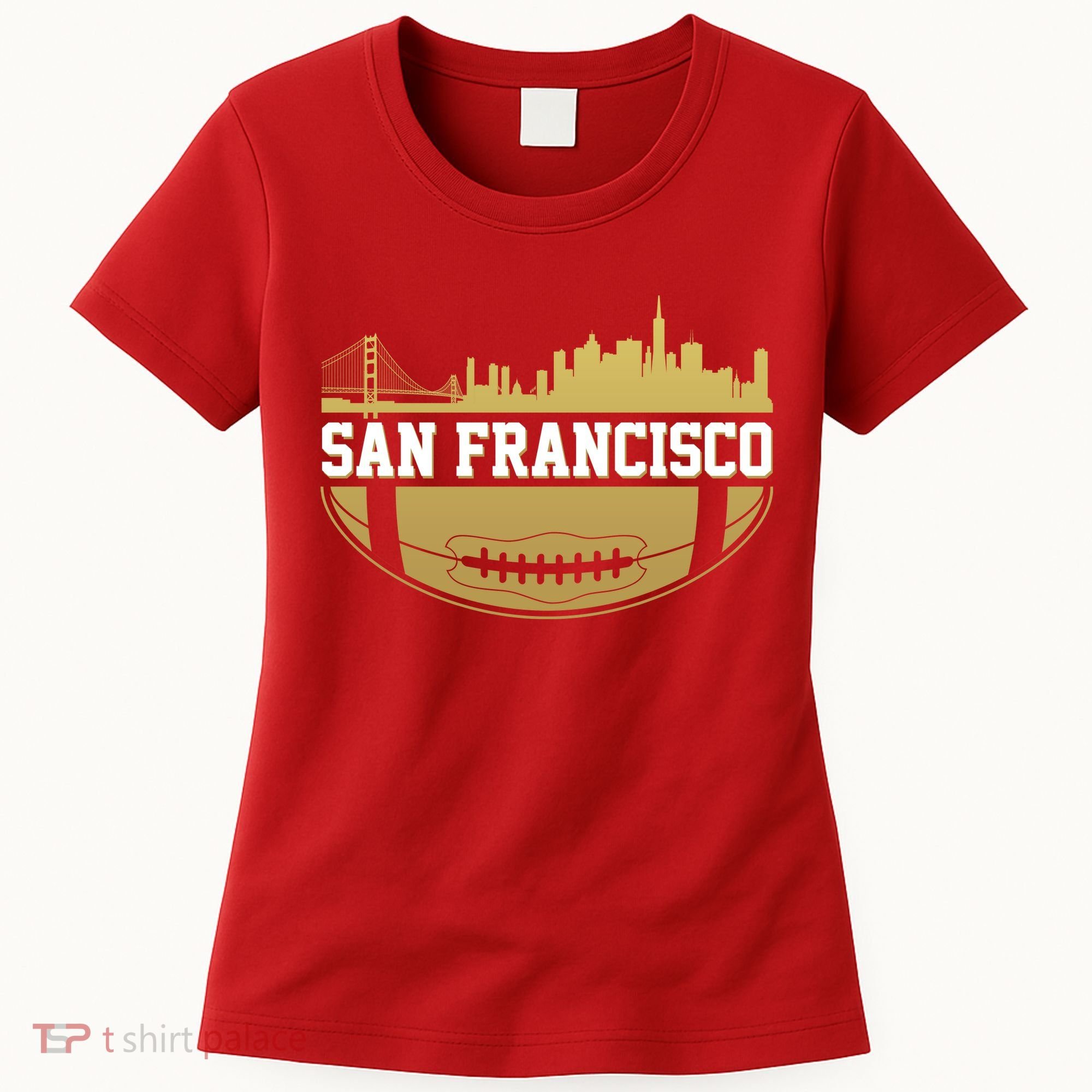 San Francisco Football Skyline Women's T-Shirt