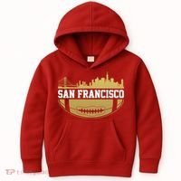 San Francisco Football Skyline Kids Hoodie thumb 0